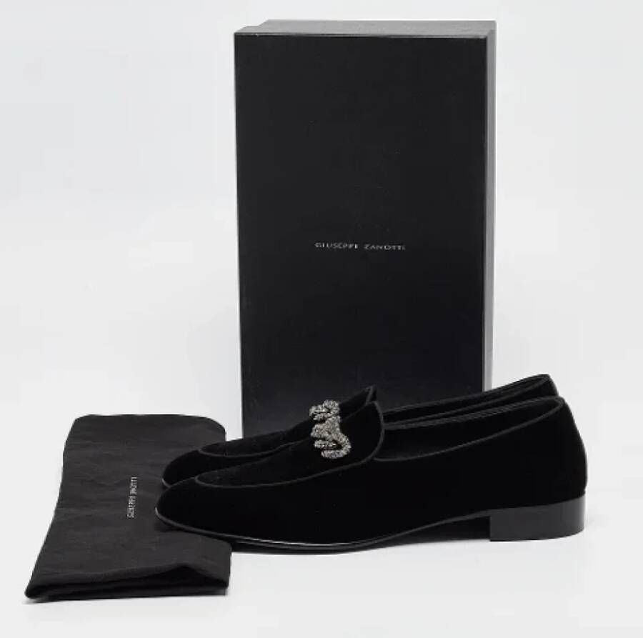 Giuseppe Zanotti Pre-owned Velvet flats Black Heren