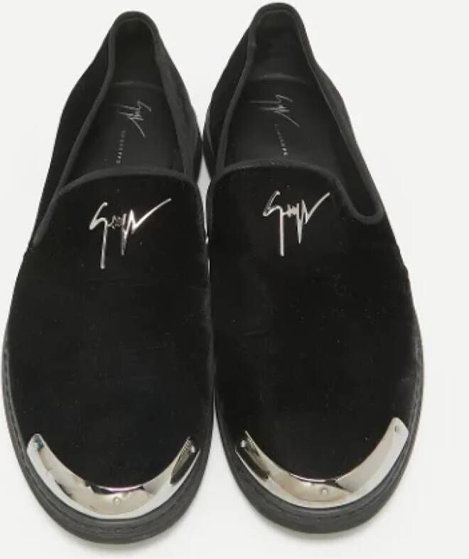 Giuseppe Zanotti Pre-owned Velvet flats Black Heren