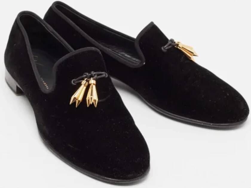 Giuseppe Zanotti Pre-owned Velvet flats Black Heren