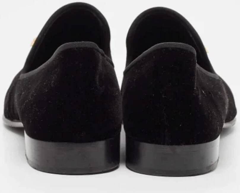 Giuseppe Zanotti Pre-owned Velvet flats Black Heren