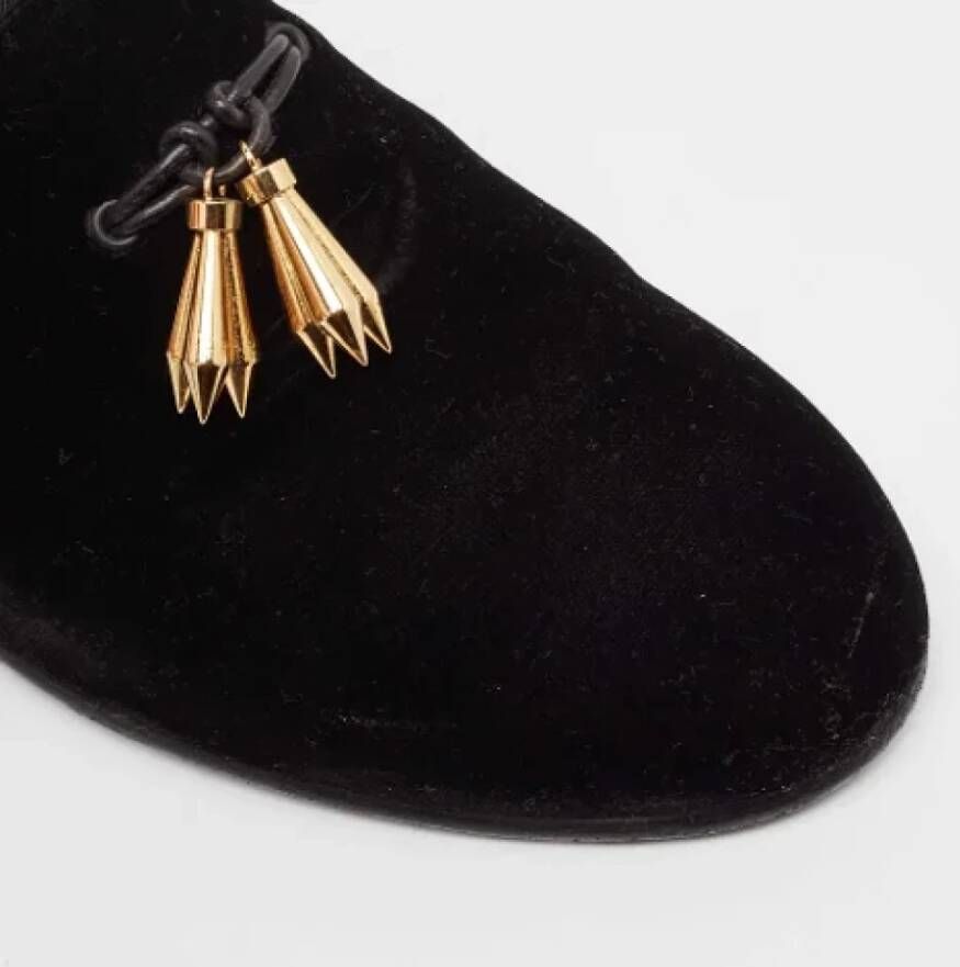 Giuseppe Zanotti Pre-owned Velvet flats Black Heren