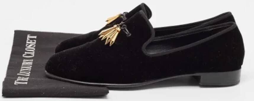 Giuseppe Zanotti Pre-owned Velvet flats Black Heren