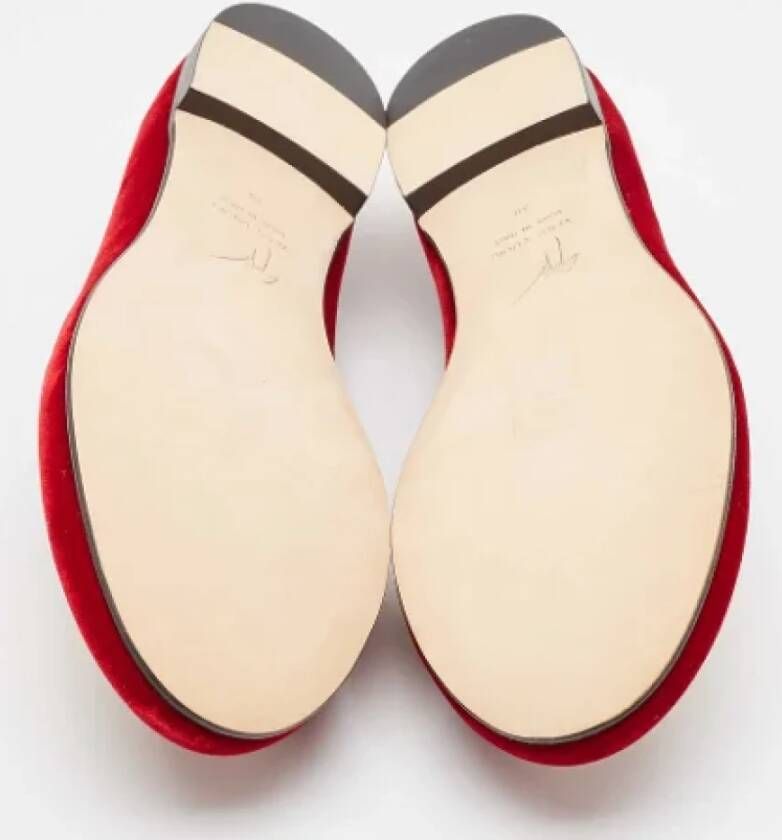 Giuseppe Zanotti Pre-owned Velvet flats Red Dames