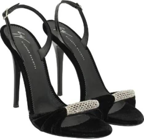 Giuseppe Zanotti Pre-owned Velvet sandals Black Dames