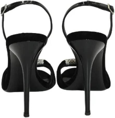 Giuseppe Zanotti Pre-owned Velvet sandals Black Dames