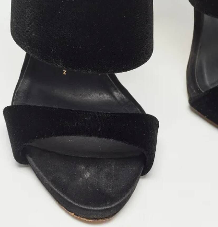 Giuseppe Zanotti Pre-owned Velvet sandals Black Dames