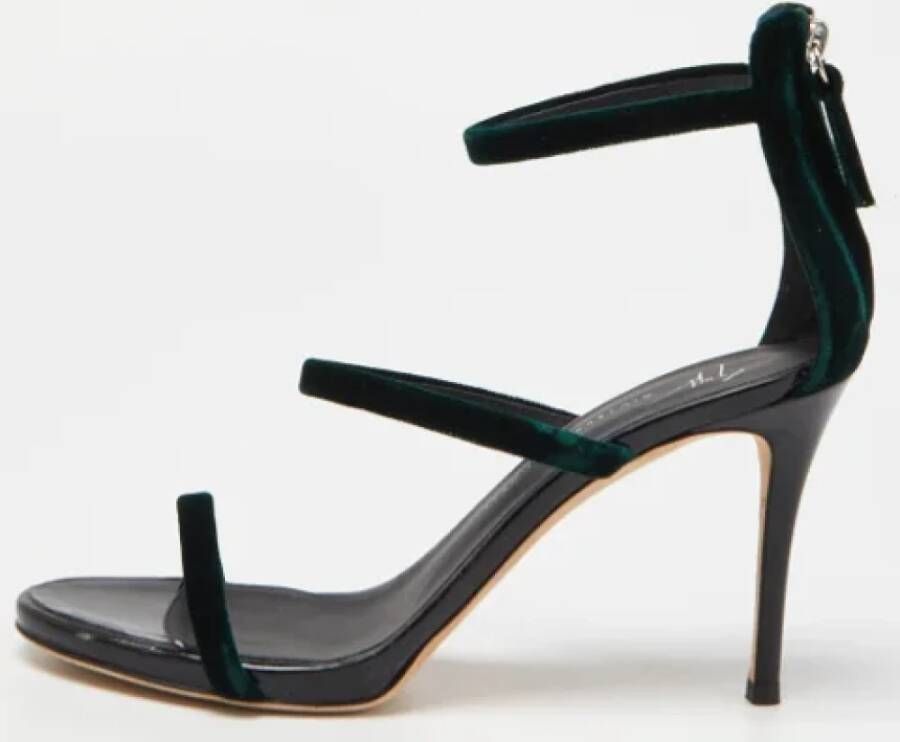 Giuseppe Zanotti Pre-owned Velvet sandals Green Dames