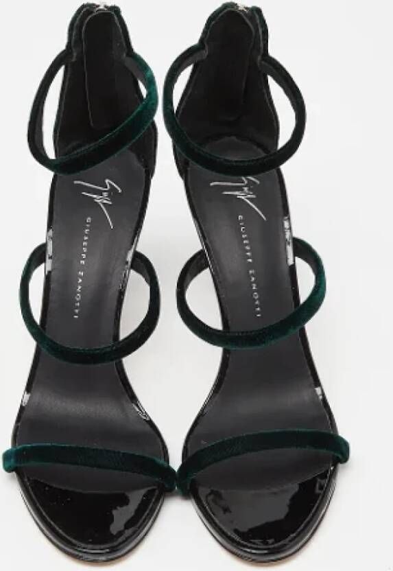 Giuseppe Zanotti Pre-owned Velvet sandals Green Dames