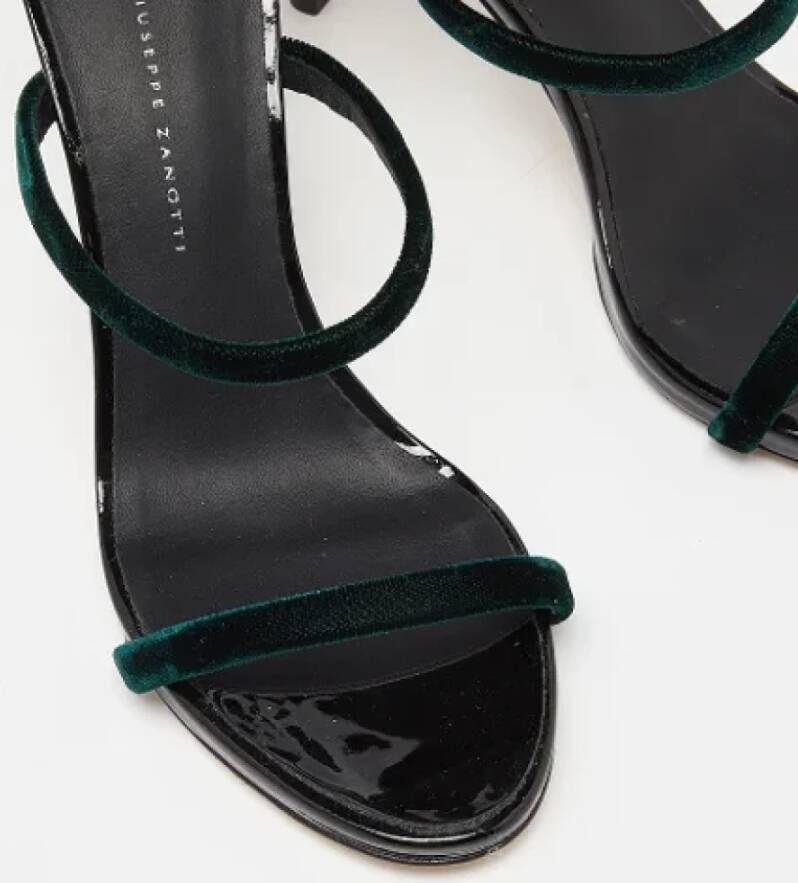 Giuseppe Zanotti Pre-owned Velvet sandals Green Dames