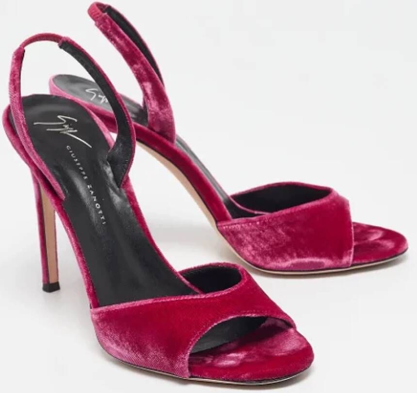 Giuseppe Zanotti Pre-owned Velvet sandals Purple Dames