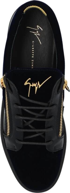 giuseppe zanotti Sneakers met logo Blue Heren