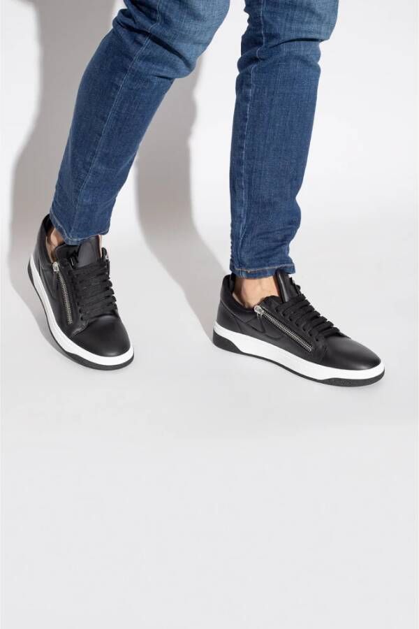 giuseppe zanotti Sneakers met logo Zwart Heren