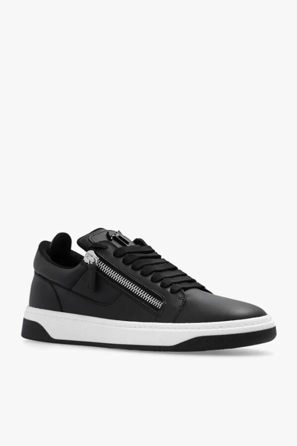 giuseppe zanotti Sneakers met logo Zwart Heren