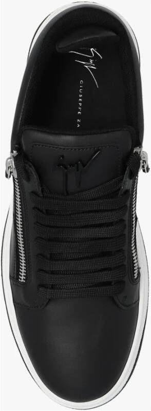 giuseppe zanotti Sneakers met logo Zwart Heren