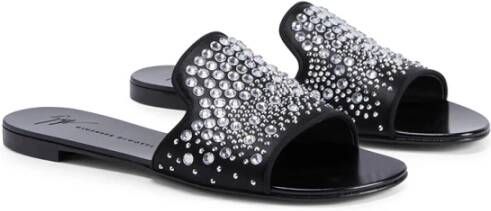 giuseppe zanotti Stijlvolle Sliders voor Trendy Voeten Black Dames