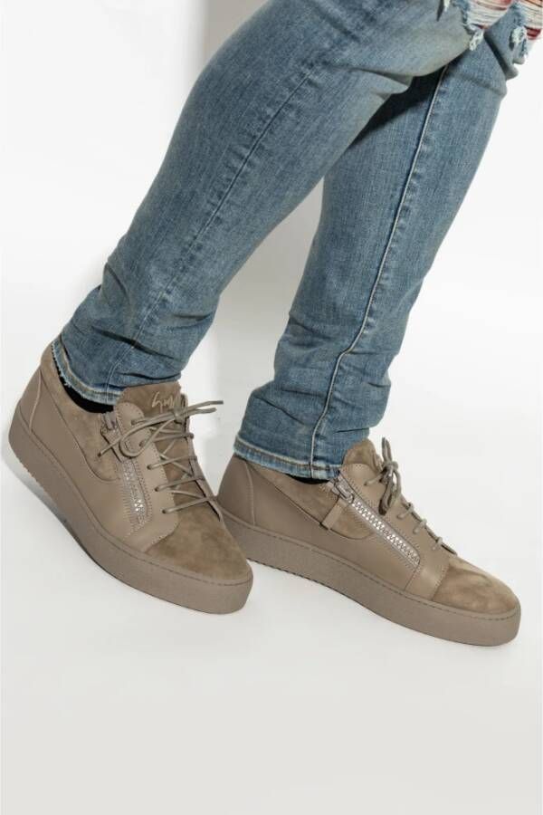 giuseppe zanotti Suede sneakers Beige Heren