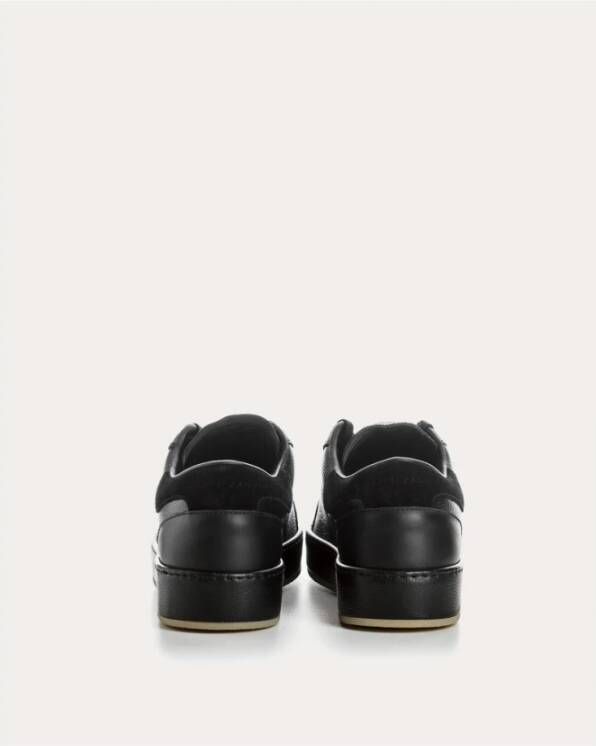 giuseppe zanotti Urban Stijl Zwarte Leren Sneakers Black Heren