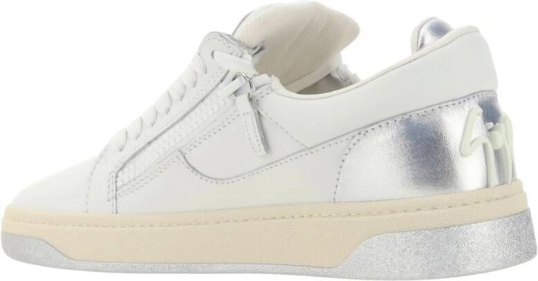 giuseppe zanotti Witte lage sneakers voor mannen White Heren