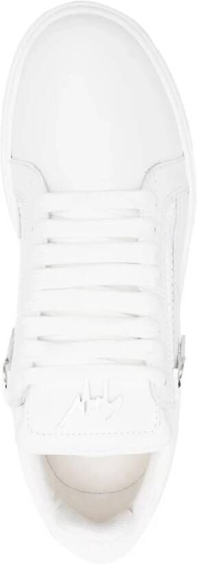 giuseppe zanotti Witte Leren Casual Sneakers White Heren