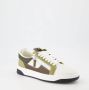 Giuseppe zanotti Witte Leren en Khaki Synthetische Sneakers Green Heren - Thumbnail 2