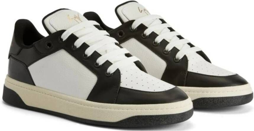 giuseppe zanotti Witte leren lage sneaker White Heren