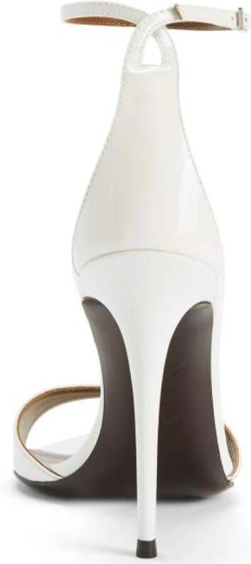 giuseppe zanotti Witte open teen sandalen met stilettohak White Dames