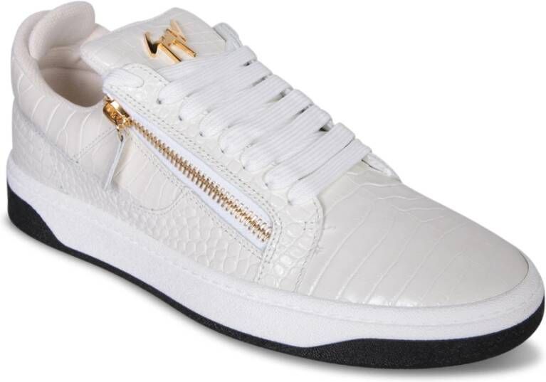 giuseppe zanotti Witte Sneakers Verhoog Stijl Modern Ontwerp White Heren