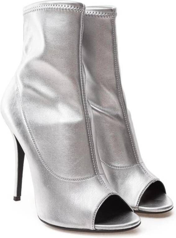 giuseppe zanotti Zilver Metallic Enkellaars Gray Dames