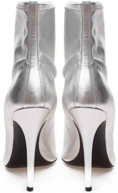 giuseppe zanotti Zilveren Leren Laarzen Gray Dames