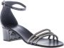 Giuseppe zanotti Zwarte Gecristalliseerde Mesh Sandalen Black Dames - Thumbnail 2