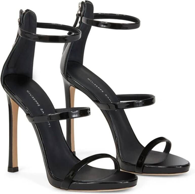 giuseppe zanotti Zwarte Harmony Sandalen met Stiletto Hak Black Dames