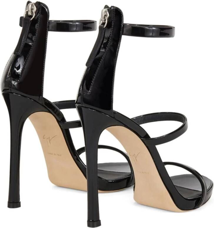 giuseppe zanotti Zwarte Harmony Sandalen met Stiletto Hak Black Dames