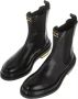 Giuseppe zanotti Zwarte Leren Bootie met Gouden Accenten Black Dames - Thumbnail 5