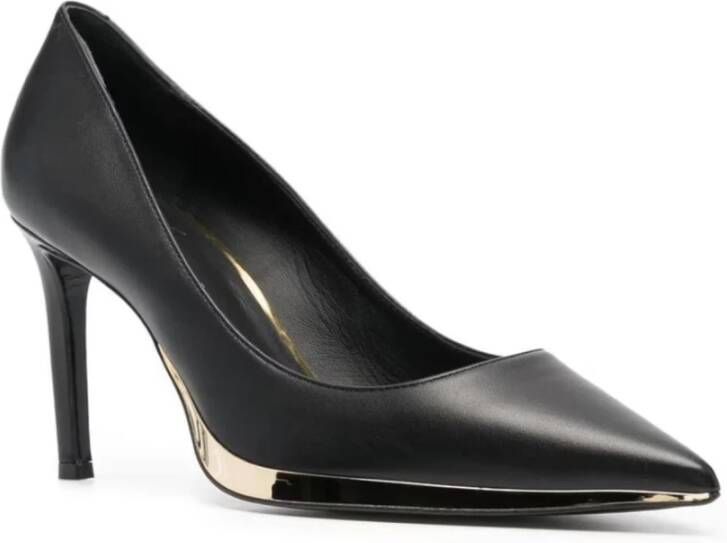 giuseppe zanotti Zwarte leren Virgyn pumps met stilettohak Black Dames