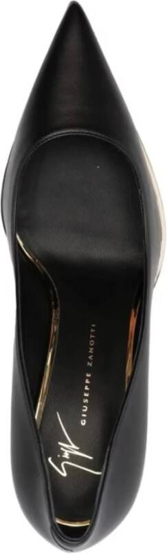 giuseppe zanotti Zwarte leren Virgyn pumps met stilettohak Black Dames