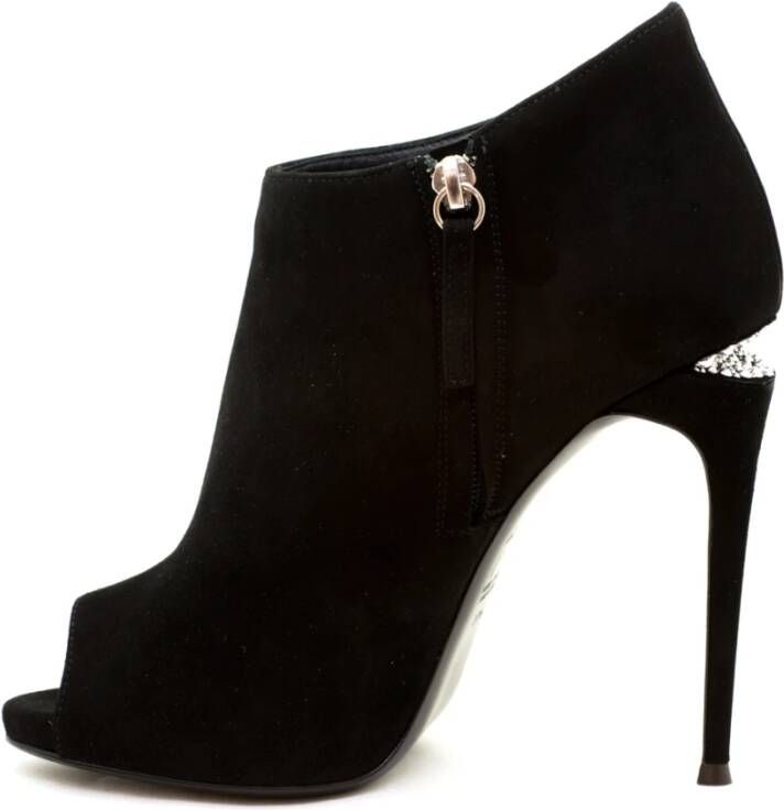 giuseppe zanotti Zwarte Tronchetto laarzen Black Dames