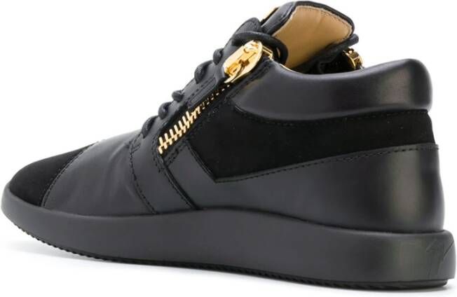 giuseppe zanotti Zwarte Suède Sneaker Black Dames