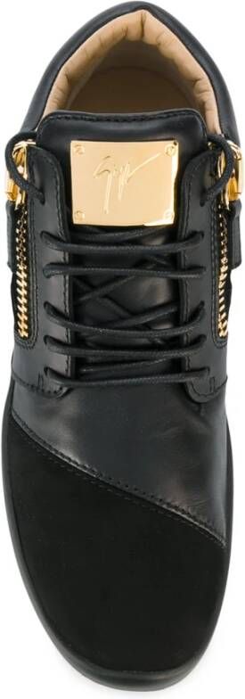 giuseppe zanotti Zwarte Suède Sneaker Black Dames