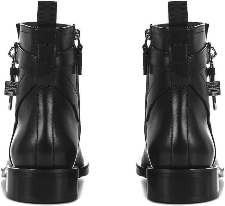 Givenchy Zwarte Lock Enkellaarzen Zwart Dames