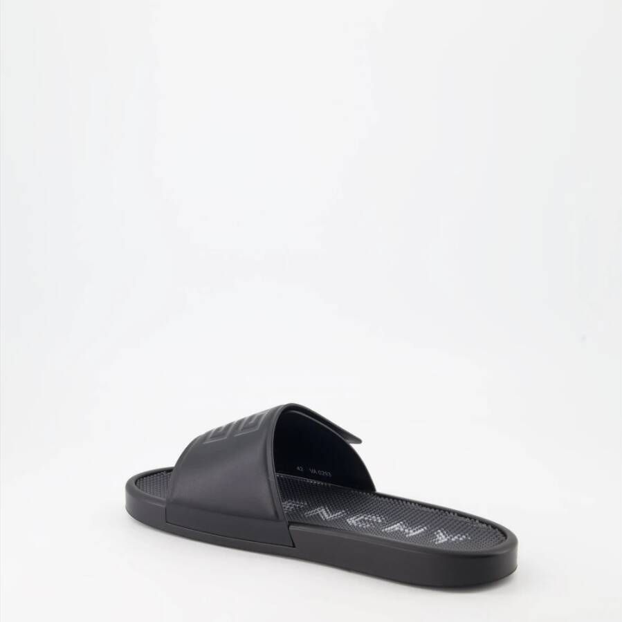 Givenchy Band sandalen met reliëflogo Black Heren