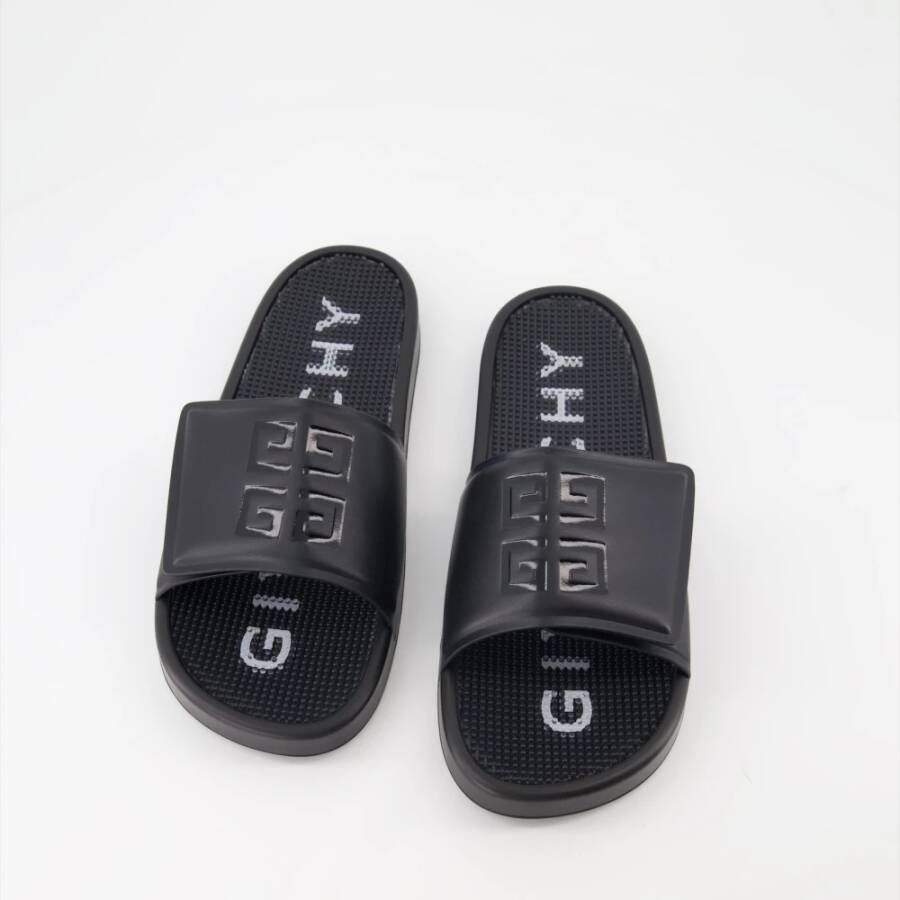 Givenchy Band sandalen met reliëflogo Black Heren