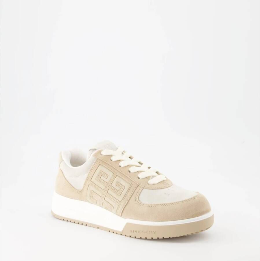 Givenchy Bicolor Leren en Suède Sneakers Beige Dames