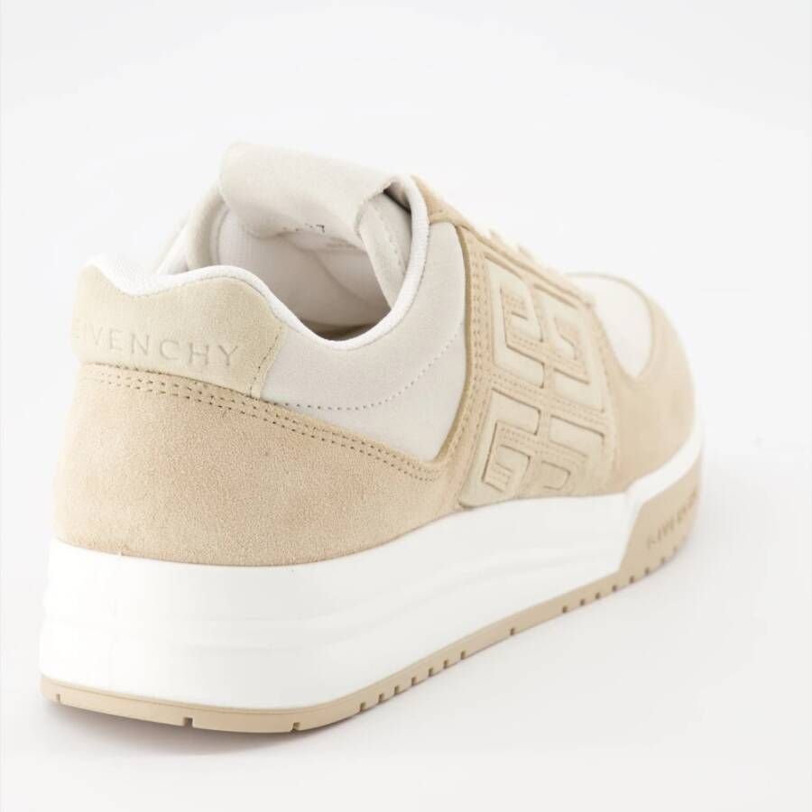 Givenchy Bicolor Leren en Suède Sneakers Beige Dames