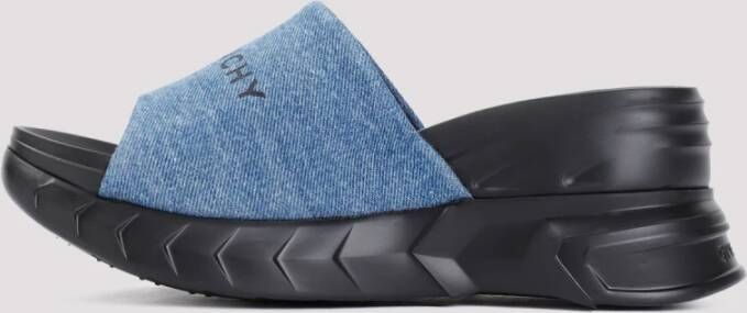 Givenchy Blauwe Marshmallow Lage Sleehak Sandalen Blue Dames