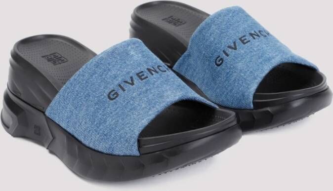 Givenchy Blauwe Marshmallow Lage Sleehak Sandalen Blue Dames