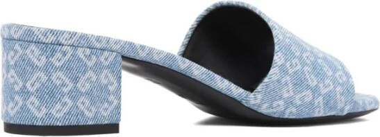 Givenchy Blauwe Slip-On Lage Blokhak Sandalen Blue Dames