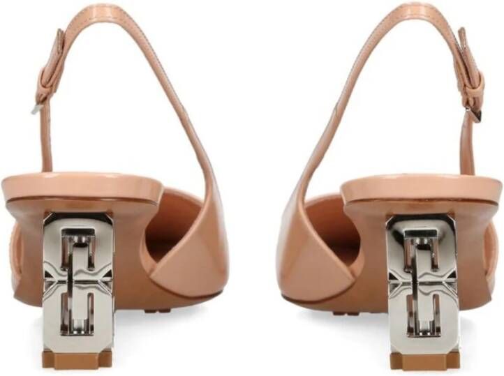 Givenchy Cube Slingback Pumps Leer Amandel Teen Beige Dames