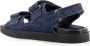 Givenchy Denim Platte Sandalen met Klittenbandsluiting Blue Dames - Thumbnail 3