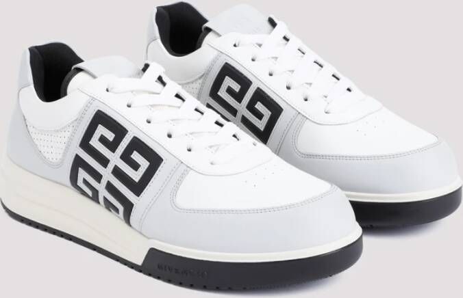 Givenchy Grijze Leren Lage Sneakers Multicolor Heren