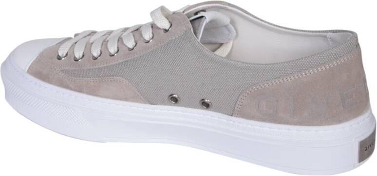 Givenchy Grijze Sneakers Klassieke Vetersluiting Stijl Gray Heren